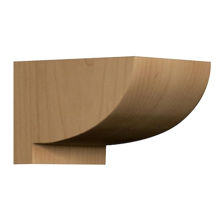 3 1/2 X 3 1/2 X 6 Brixton Bracket In Rubberwood (paintgrade